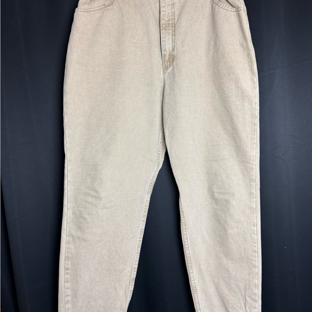 Cream High-Waisted Pants
